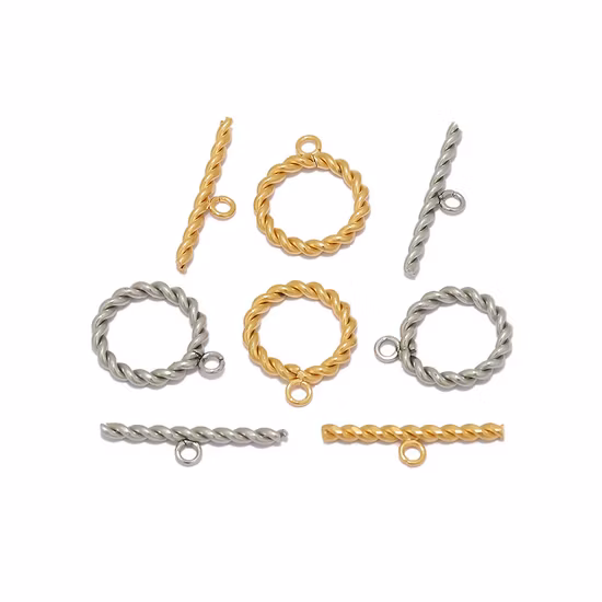 ツイスト Ot トグルクラスプ DIY ジュエリー作成ネックレスフックブレスレットコネクタフック